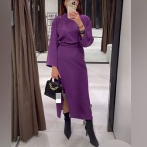 Zara Purple Midi Dress